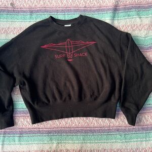 Surf Shack Waipu New Zealand Black Sweatshirt